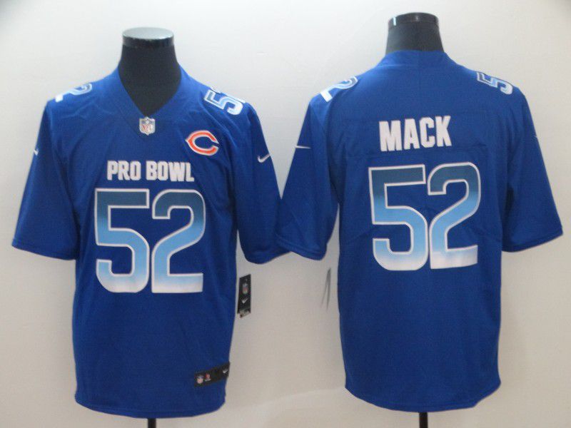 Men Chicago Bears #52 Mack Blue Nike Royal 2019 Pro Bowl Limited Jersey